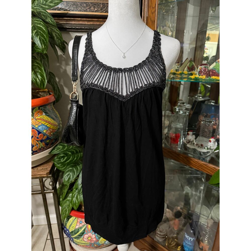 Y2k wet seal beaded black dress